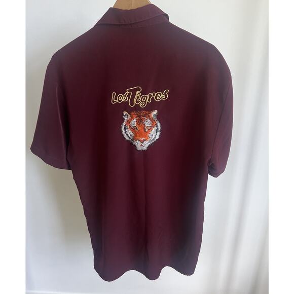 RARE Daniali USA Mens Medium Tiger Collared Short Sleeve Button Down Shirt - Picture 4 of 8